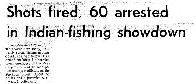 Associated Press - "Shots fired, 60 arrested in Indian-fishing showdown"