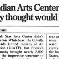 Seattle Weekly - &quot;The Indian Arts Center that nobody thought would happen&quot;